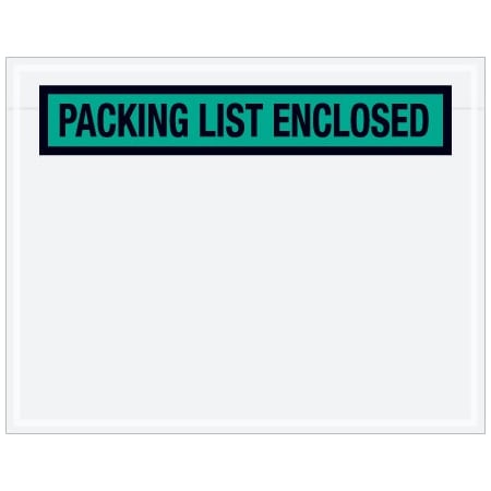 Bsc Preferred 7 x 5-1/2'' Green Panel-Face ''Packing List Enclosed'' Envelopes, 1000PK PL459